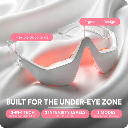 BOTANIQUE PARIS® RevitalEyes Under Eye Red Light Therapy [WITH ANTI EYE BAG CREAM] - Light Therapy Device Bundle for Under Eye Bags, Puffiness & Fine Lines - Skincare Tool for all Skin Types
